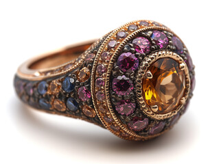 Fototapeta premium Jewelry ring with precious stones