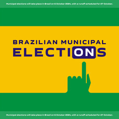 Municipal elections will take place in Brazil on 6 October 2024, with a runoff scheduled for 27 October.
