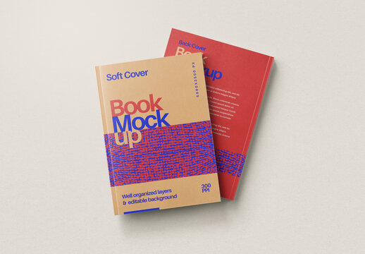 Soft Book Cover Mockup