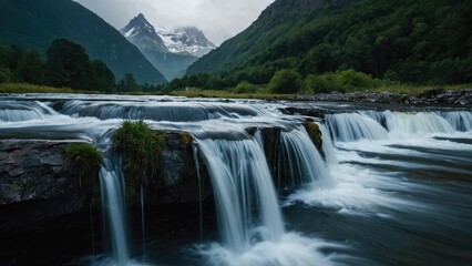 Fototapeta premium waterfall in the mountains