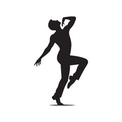Fototapeta na wymiar Dance Ensemble: Vibrant Dancing Persons Silhouette Vector Collection for Dynamic Designs and Energetic Projects, Dancing person illustration.