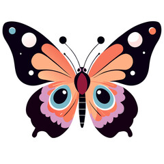 Obraz premium A vibrant butterfly with intricate patterns flutters amidst a lush green meadow.