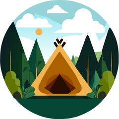 Cute camp nature, a perfect place to relax and enjoy the outdoors.
