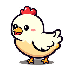 Amidst lush greenery, a fluffy yellow chick wanders curiously in nature's embrace.