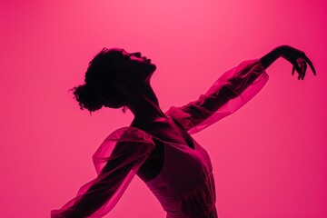 Graceful dance instructor showcasing elegant moves in a studio