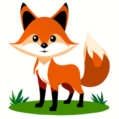 The cute fox peeked curiously at the camera while nestled in a cozy den amidst lush greenery.