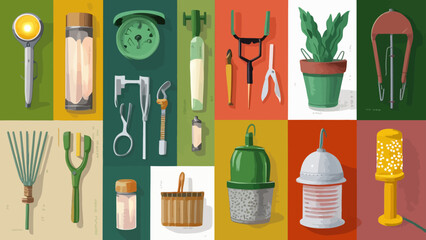 Flatlay knolling graphic resources various design