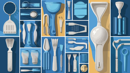 Flatlay knolling graphic resources various design