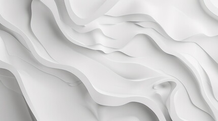 Elegant white background with layered elements and shadow play Grey white abstract geometry shine...