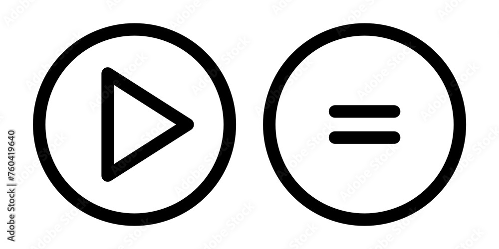 Poster video game play and pause icon. Play and pause button useful for web and ui apps. Play and pause icon. Png image.