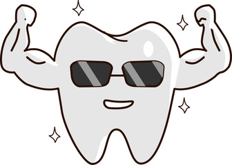 illustration strong tooth character