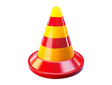 construction cone or beacon 3d icon