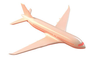 3d three dimensional airplane isolated on background
