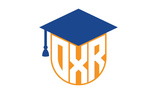 OXR initial letter academic logo design vector template. monogram, abstract, school, college, university, graduation, symbol, shield, model, institute, educational, coaching canter, tech, sign, badge