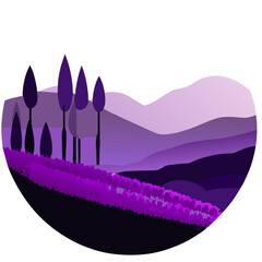 Lavender blooms in nature's gentle embrace.