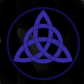 symbol on black background