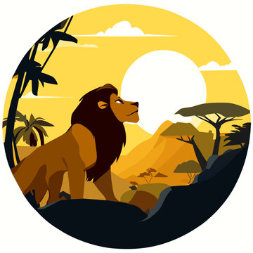 The Lion King's majestic nature is shown in this image.