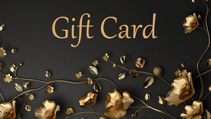 gift card noir et or