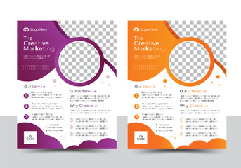 Creative Corporate business flyer modern poster, layout, company, publication, promotion, proposal, personal, company, brochure design, banner, cover page, A4 with colorful, advertising, marketing, an