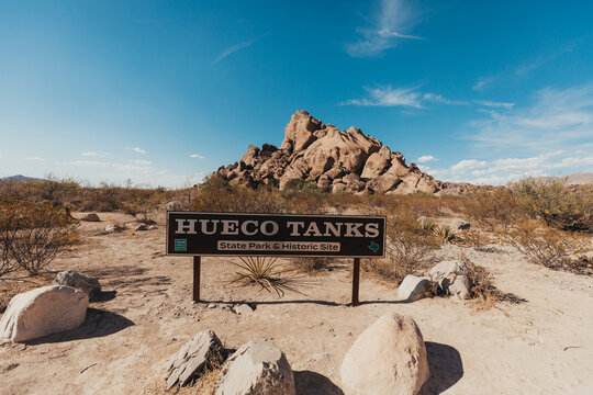 Entrance Sign at Hueco Tanks State Park and Historic Site