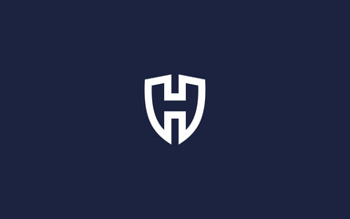letter h with shield logo icon design vector design template inspiration
