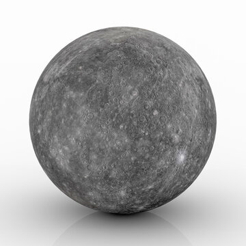Planet Mercury - High quality 3d rendering. Elements of this image provided by NASA