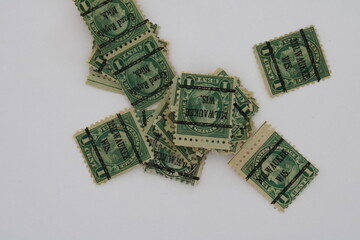 Green Vintage Stamps