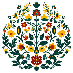 Obraz premium Ornamental nature's flourish in a vibrant field of colors.