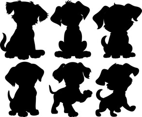 Adorable Assortment of Cartoon Puppies