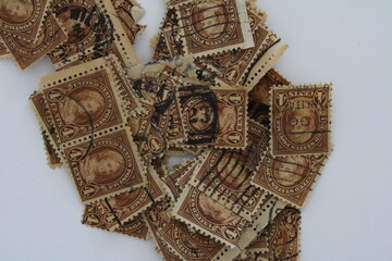 Obraz premium Brown Vintage Stamp