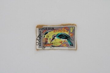 Nigerian Bird Vintage Stamp