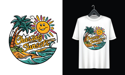 Vector beach summer vector t shirt design