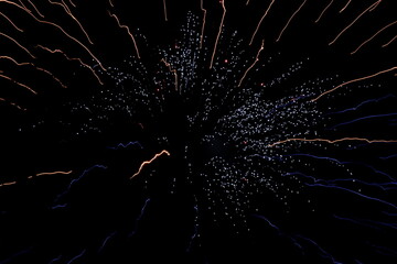 fireworks in the night sky