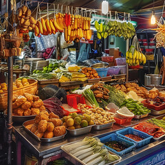 vegetables at the market
