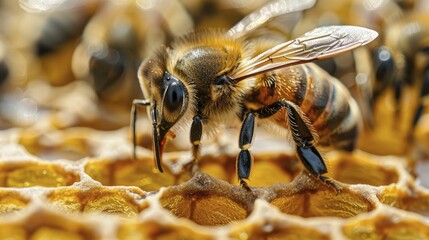 A bee managing various tasks simultaneously showcases multitasking and productivity in business operations.