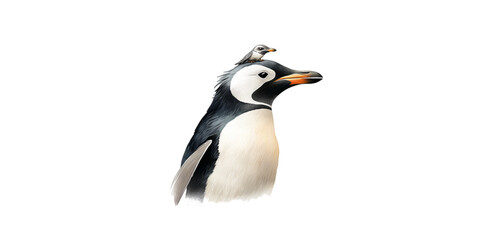penguin on white background
