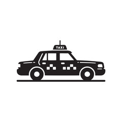 City Cab: Taxi Silhouette Vector Collection for Urban Transport Designs and Street Scene Projects, Cab Illustration vector.