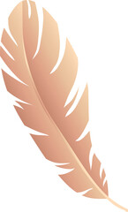 Pink feather icon. Pen drawing of feather, bird made of feathers, feather silhouette icon illustration. Colorful feather