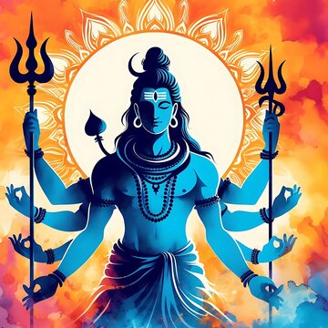 Lord Shiva containing the whole universe energy