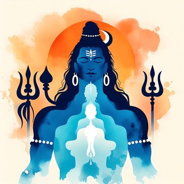 Lord Shiva containing the whole universe energy