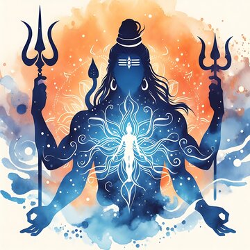 Lord Shiva containing the whole universe energy