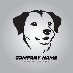 a dog logo company image vector with head dog illustration symbol design

