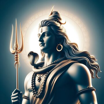 Lord Shiva 3d Portrait