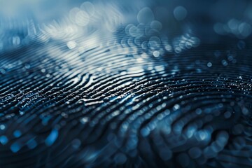 Intricate Fingerprint Overlay on Digital Circuit Board in Dim Light