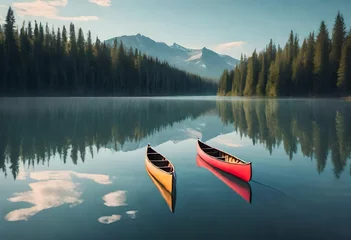 Foto op Canvas canoe on lake © Ushtar
