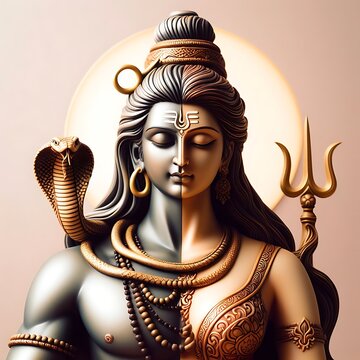Portrait of Lord Shiva and Goddess Parvati