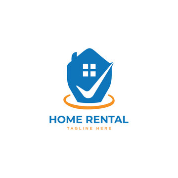Home Rent Logo design Vector template house rental
