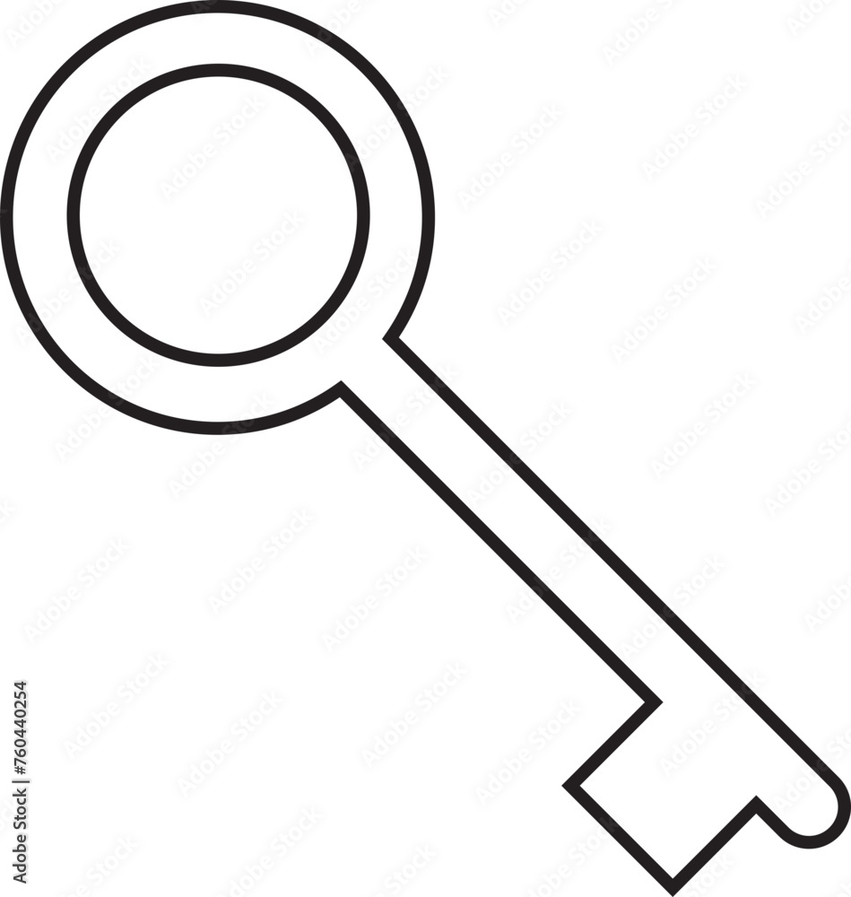 Poster key icon in trendy line style editable stock. key symbol for your web site design and mobile app. se