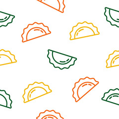 food seamless pattern. delicious sandwich vector illustration