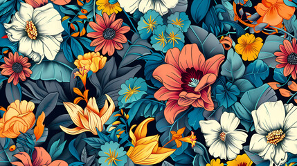 Vintage style floral pattern